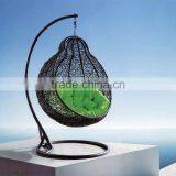 Synthetic Outdoor PE Rattan Round Wicker Swing Chair Furniture thumbnail-2