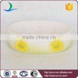 Beautiful Bathroom Toilet Ceramic Bath Set in Purple Sunflower Design thumbnail-3