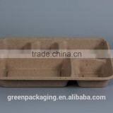 Compostable Wheat Straw Biodegradable Lunch Boxes Brown Color thumbnail-3