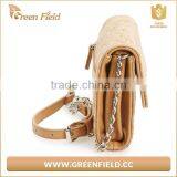 Natural Portugal Rustic Cork Bag Handbag Shoulder Bag With Metallic Chain Shoulder Starps thumbnail-4