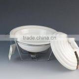 White Porcelain Casserole With Iron Rack thumbnail-2