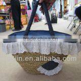 Natural Seagrass Handmade Fashion Bag With Decoration for Women thumbnail-1