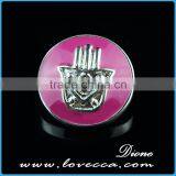 Hot Sale Snap Buttons Necklace Round With Rhinestone Necklace thumbnail-3