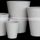 White Poly Terrazzo Planter, Fiberstone Pots thumbnail-1