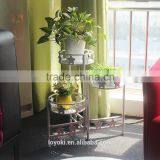 3-Tier Iron Home Decorative Flower Pot Folding Metal Plant Pot thumbnail-2