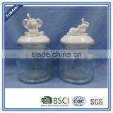 Glass Jar for Honey Christmas Cookie Jar Ceramic Penguin Cookie Jar thumbnail-2