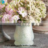Crystal Pillar Candle Holders Crackle Glass Jar Candle Holder New Spring thumbnail-6