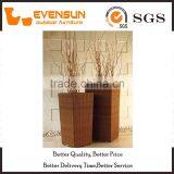 Indoor Luxurious Flat Rattan Flower Pot Wicker Furniture thumbnail-1