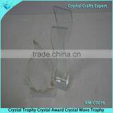 Crystal Trophy Crystal Award Crystal Wave Trophy thumbnail-1