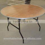 Hot Sales Qualitied Plywood Round Banquet Folding Table Dining Table thumbnail-5