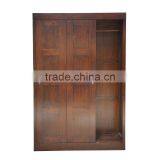 Bed Room Furniture Solid Teak Wood ,Armoire Dresser Sliding 3 Door thumbnail-4