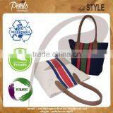 Padded PU Handle Canvas Bag for Gift- Made From Canvas - Exclusive Design Customize With Any Print- Made to Order thumbnail-1