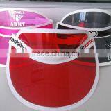 Custom High Quality Cheap Colorful PVC Sun Visor Dongguan Factory thumbnail-1