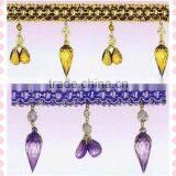 Crystal Beaded Trimming Lace