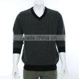 Houndstooth Pattern Jacquard Sweater Knitting Machine for V-neck Pullover Sweater ,jacquard Knitting Fabric for Men Sweater thumbnail-1