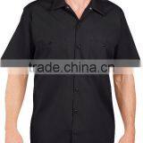 Solid Color Worker Uniform Front Pocket Workwear Man Work Shirts thumbnail-3