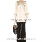 2016 Hot Sale Silk Satin Blouse Fashion Designs OEM Service thumbnail-3