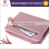 High Quality Leisure Ladies Slim Multiple Card Holder Wallet Best Selling Fashion Women Mini Genuine Split Cow Leather Wallets thumbnail-5