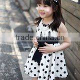 High Quality Children Clothing Frock Design Sleeveless Dot Print Girl Dresses thumbnail-4