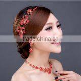 2016 High End Bridal Jewelry Set Shining Crystal Necklace and Earrings White Crystal Necklace and Earrings thumbnail-6