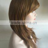 Top Beauty Stock Color Brown Blonde Mix Long Straight Cosplay Women Halve Wig Natural Straight Wigs thumbnail-4