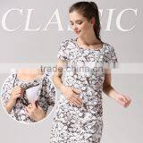 O-neck Maternity Clothing Breathable Maternity Tops Leisure Nursing Clothing thumbnail-4