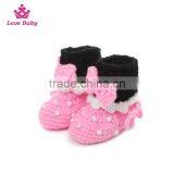 Wholesale Love Baby Crochet Baby Booties Kids Winter Shoes With Bow LBS20151223-35 thumbnail-2