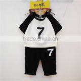 Hot Sale Kids Wear,knit T-shirt+pants Girls Boutique Summer Outfits Children Summer Clothes Set thumbnail-4