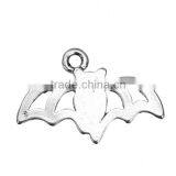 Zinc Based Alloy Halloween Charms Bat Animal Antique Silver Hollow 24mm x 16mm thumbnail-1