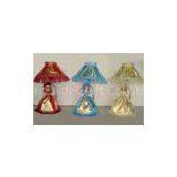 Nice Victorian Lady Porcelain Doll Lamp , Blue / Yellow / Red thumbnail-1