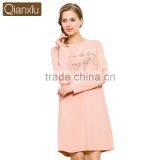 Super Grade Qianxiu Autumn Character Print Long Sleeved Sweet Elegant Girl Lady Sexy Nightgown thumbnail-3