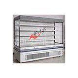 Adjustable Multideck Open Front Refrigerated Display Case With White Epoxy Shelf