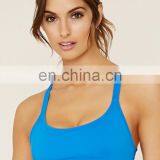 Polyester Spandex Yoga Wear Wholesale Dry Fit Sports Bra Blue Fitness Gym Bra thumbnail-2