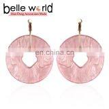 High Quality New Design Acetie Acid Jewelry Women's Acrylic Acetate Drop Circle Earrings thumbnail-4