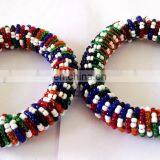 Wholesale Tribal Beaded Handmade Bangles/Bangles/Bohemian Jewelry/Diwali Offer/Bollywood Bangles/belly Dance Bangles thumbnail-3
