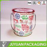 Small gift food storage metal tin barrel with lid wholesale