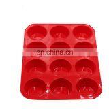 Silicone Cake 12-hole Round Muffin Plate DIY Egg Tart Six-hole Cake Flat Bottom Baking Plate Mould thumbnail-2