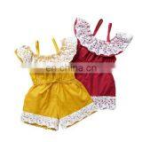 2020 Summer children's Children Onesie shoulder sling lace Onesie jumpsuit romper