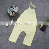 Baby Summer Backless Solid Rompers Kids Toddler Girls Sleeveless Jumpsuits Playsuit Harem Trouser for 0-7T thumbnail-6