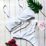 Hibkn Solid Bikini Set Push up Cut Out Bikini Brazilian 2019 Black Swimsuit Monokini Biquini Women Swimsuits Swimsuit Female thumbnail-3