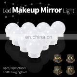 Hollywood Style 2/6/10/14W USB Charging Port Cosmetic Lighted Make up Mirrors Bulb thumbnail-4