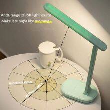 LED Desk Lamp Foldable 3-color Stepless Dimmable Touch Desk Lamp DC5V Office Learning USB Charging Bedside Reading Night Light thumbnail-4