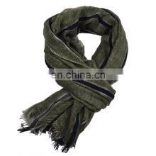 Woman's Scarf Autumn Winter 2021 Cotton and Linen Yarn-dyed Scarf thumbnail-4