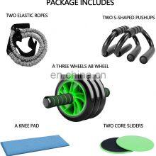 Спортивный двусторонний ролик для прессоразминки с индивидуальным логотипом. Устройство для развития силы мышц пресса и средней части тела. Гиря для отжиманий, рукоятки для прыжков с канатами и коленными подкладками. thumbnail-5