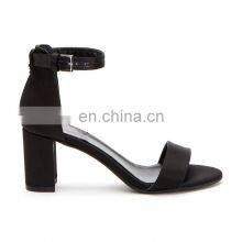 Women High Quality Heel Leather Sandals Shoes Women Ankle Strap Covered Heel Design for Ladies Footwear thumbnail-1