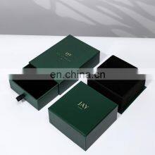 Custom Green Cardboard Drawer Jewelry Packaging Box With Logo thumbnail-4