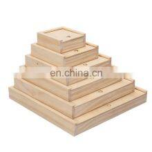 Handmade Customized Pan Box Tea Storage Box Vintage Retro Cheap Wood Custom Logo Packaging Gift Wooden thumbnail-2