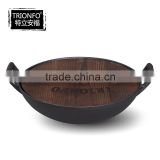 FDA approved pre-seasoned cast iron Chinese wok