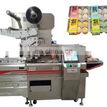 Automatic food in plastic tray pouch Bag flow packing machine mochi horizontal packaging machine