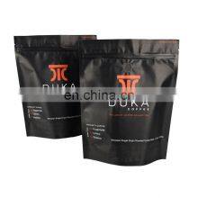 1.1 Lbs Matte Finish Valve Foil Plastic Packaging Stand up Pouch Ethiopian Roasted Coffee Bean Zipper Bags